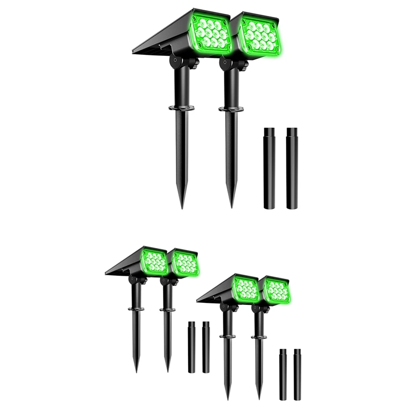 

Solar LED Light Super Bright Green Lawn Light For Garden Adjustable Brightness Solar Spotlight IP65 Waterproof