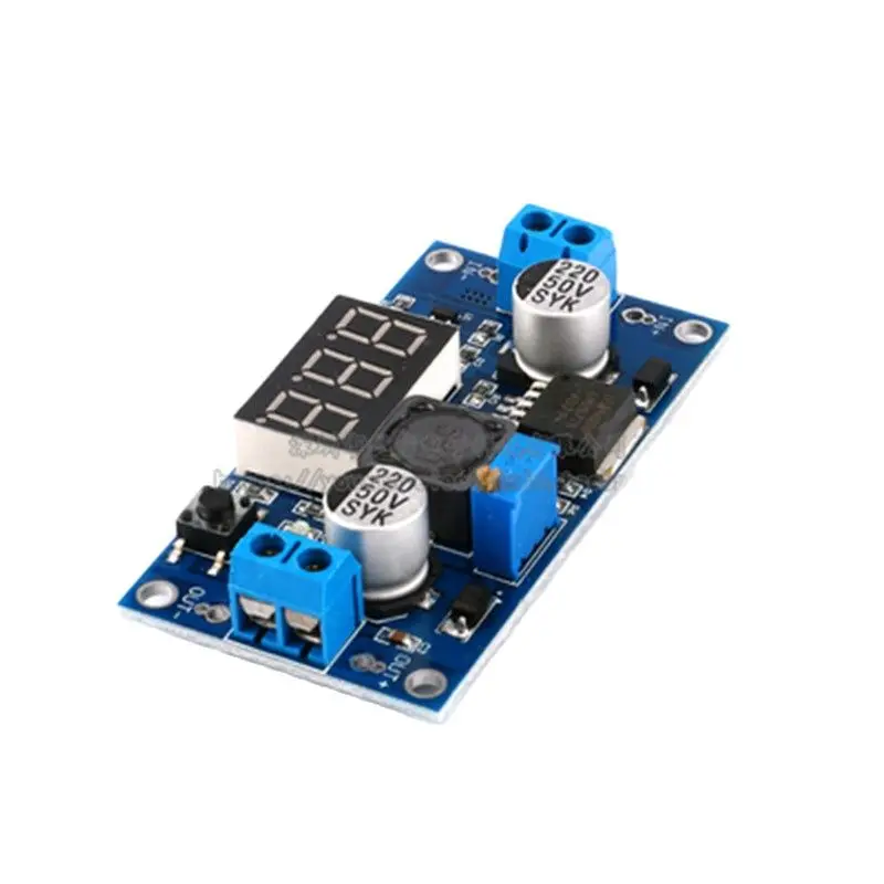 Módulo de refuerzo de DC-DC, pantalla digital de voltaje, placa de circuito LM2577, salida de 3A