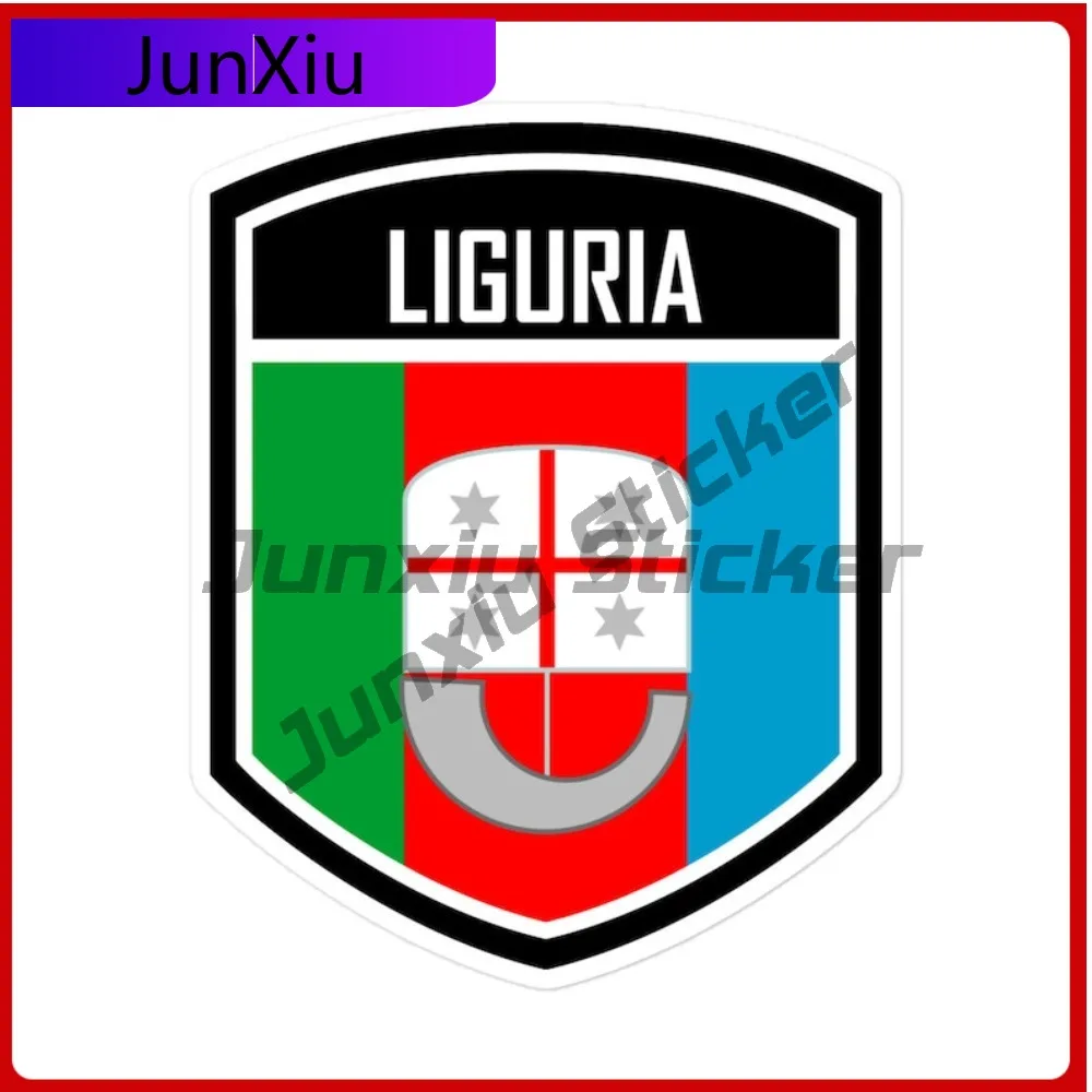 

Креативная высококачественная декоративная наклейка с флагом Лигурии, Италия, водонепроницаемая виниловая наклейка для ноутбука и чехла для телефона