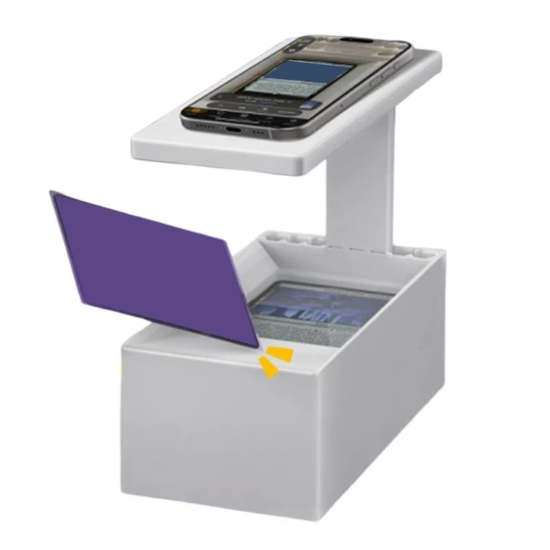 Manabox para cartão comercial scanner cartão jogo de exibição suporte eficiente para padrão para cartões comerciais com suporte do telefone branco-abwo