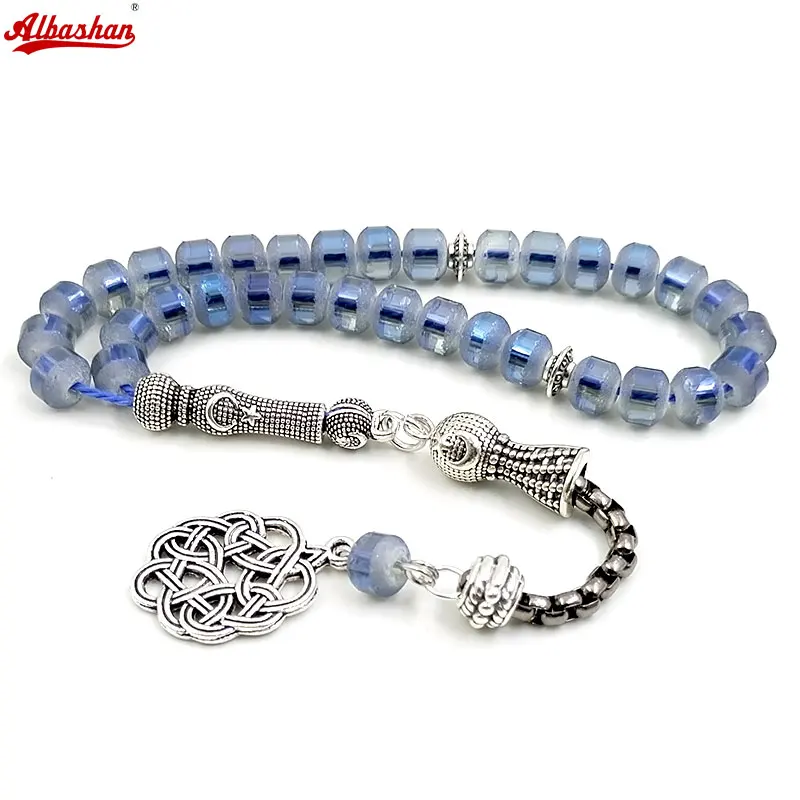 Tasbih Women Crystal jewelry 33 prayer beads Blue bracelet Misbaha Islamic accessories eid gift Ramadan arabic rosary