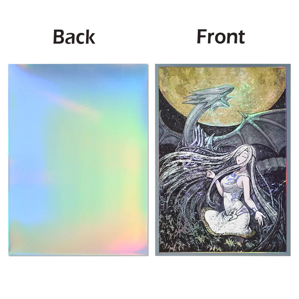 50PCS 63x90mm Kisara Themed Holo Anime Card Sleeves Japanese Size Card Sleeves YGO Deck Protector Sleeves for YGO/Mini Photo view 3