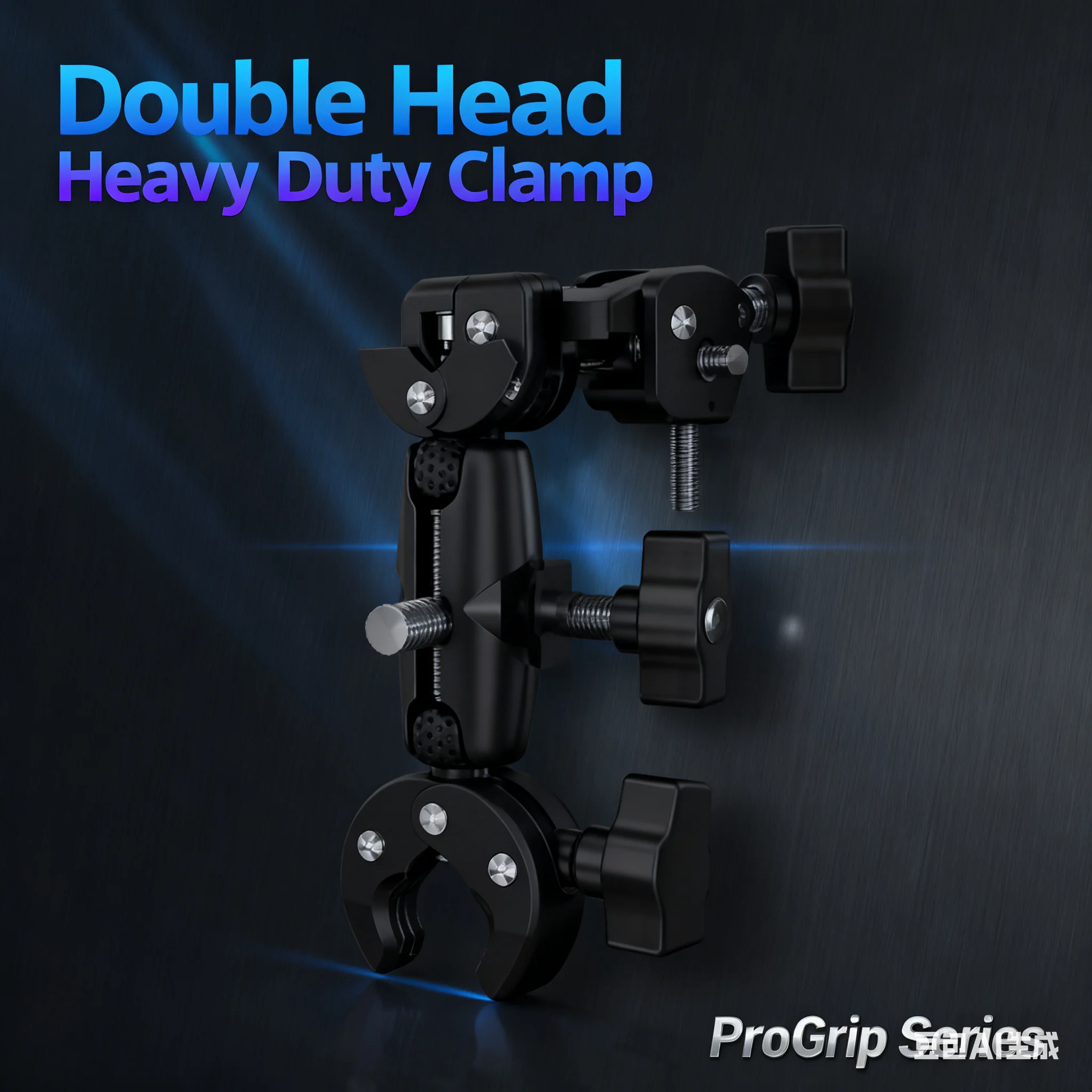 

Двойной зажим 19 см/22,5 см (опциональный размер) — прочное крепление для GoPro/Insta360, 360 ° Вращение, противоскользящая ручка