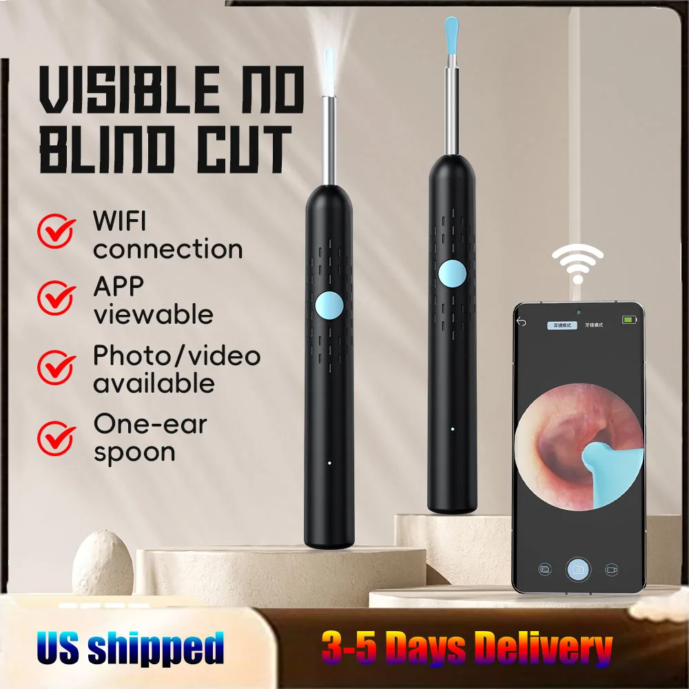 منظف الأذن البصري الذكي، اختيار الأذن البصري المحمول لتنظيف الأذن للبالغين وتنظيف قناة الأذن، منظار داخلي عالي الدقة من النوع C #1