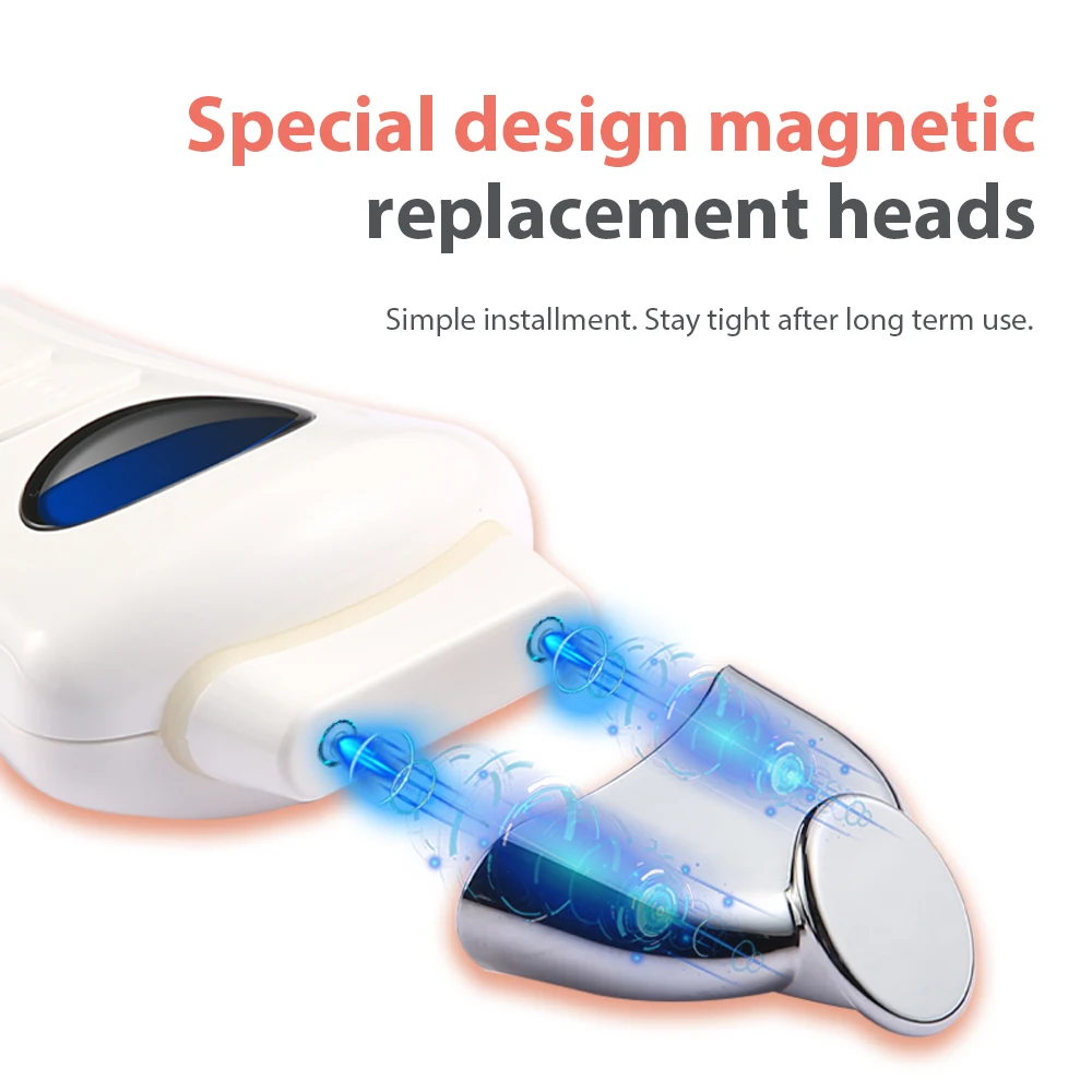 Microcurrent Facial Device Anti Aging Skin Toner Lifting Wrinkle Reduction Magnetic Head Serum Infusion Rechargeable Beauty Tool