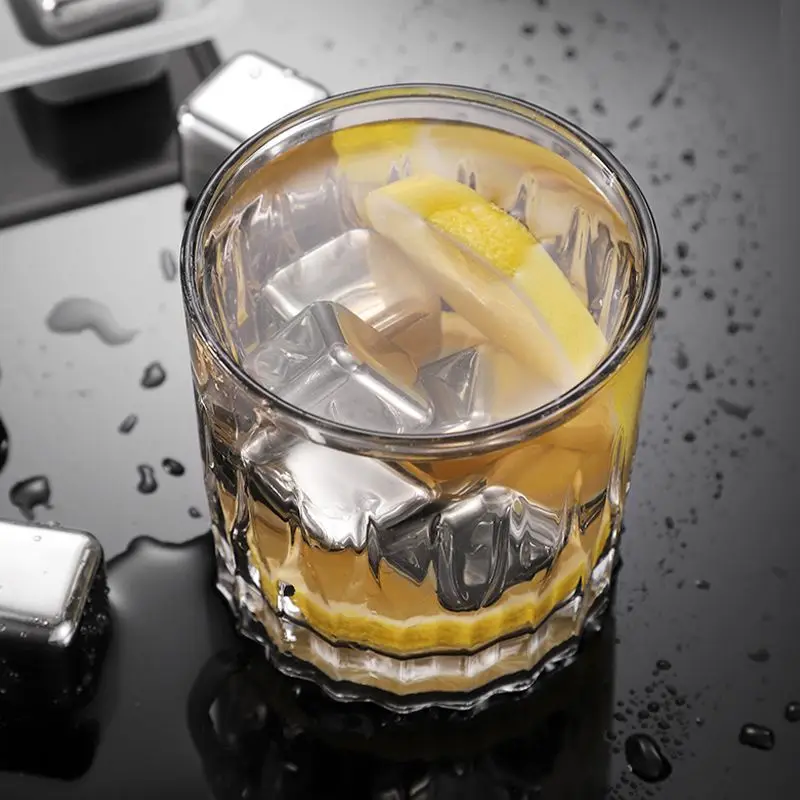Stainless Steel Reusable Ice Cubes Chilling Stones Squares with Anti-Slip Tongs for Whiskey Wine Drinks Bar Party Cooling Home - view 2