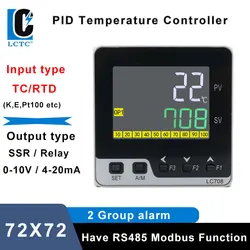 72x72mm TC/RTD input LCD digital pid temperature controller with the timer SSR/Relay/4-20mA/0-10V output