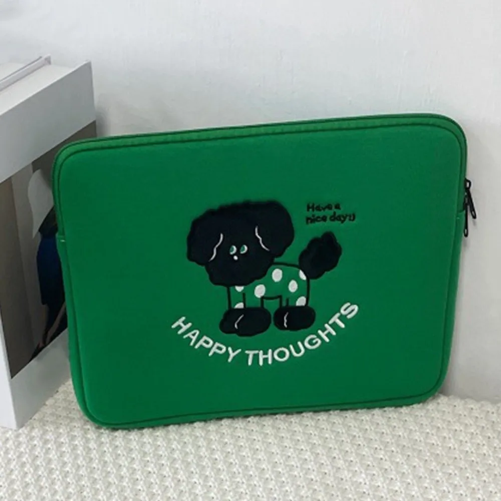 Wear Resistant 15.6 Inch Cartoon Laptop Bag Cat Dog Tablet Sleeve Bag Sweet Shockproof Girl Computer Bag Girls/Lady/Women