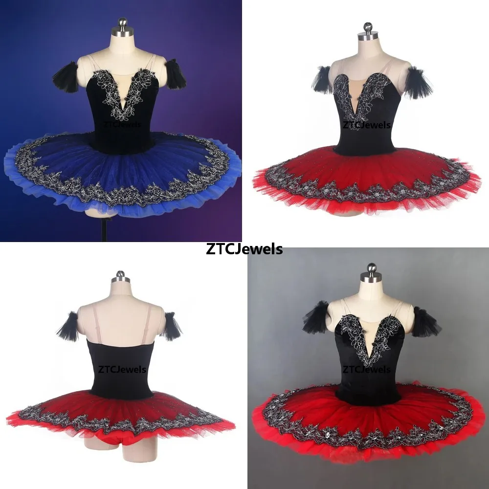 

Professional Ballet Tutu High Elastic V Neck Stage Performance Cosplay Costume Elegant Water Soluble Lace Party Dress
