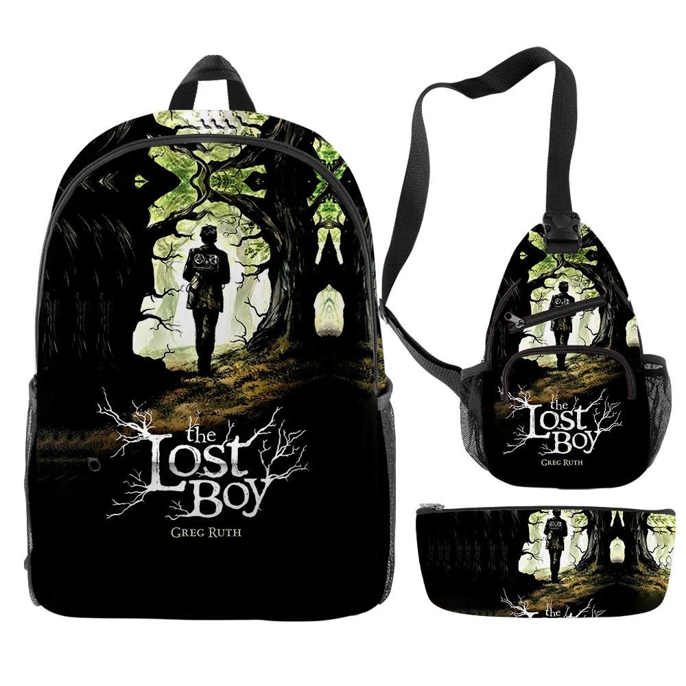 Trendy Popular Funny The Lost City Movie 3D Print 3pcs/Set pupil School Bags Travel Laptop Backpack Chest Bag Pencil Case