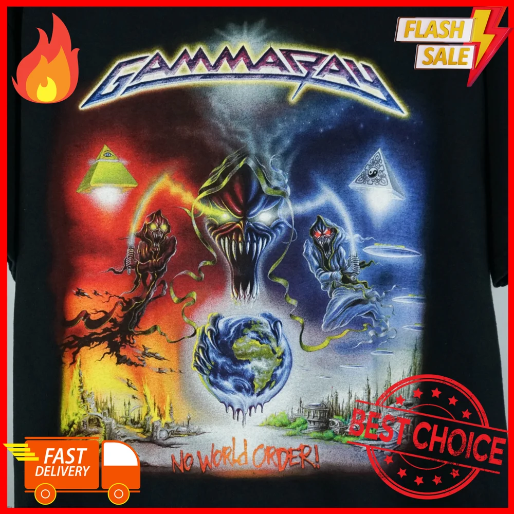 Gamma Ray 2001 T-Shirt Short Sleeve Cotton Black Men All Size S-5XL PS1138