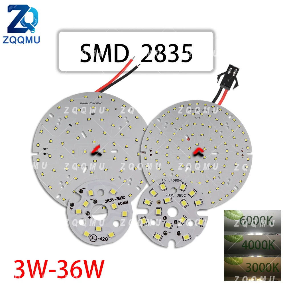 LED Chip Light Board 3W 5W 7W 9W 12W 15W 18W 24W 36W SMD Module DIY Downlight Spotlight Ceiling Lamp Beads Lighting Accessories