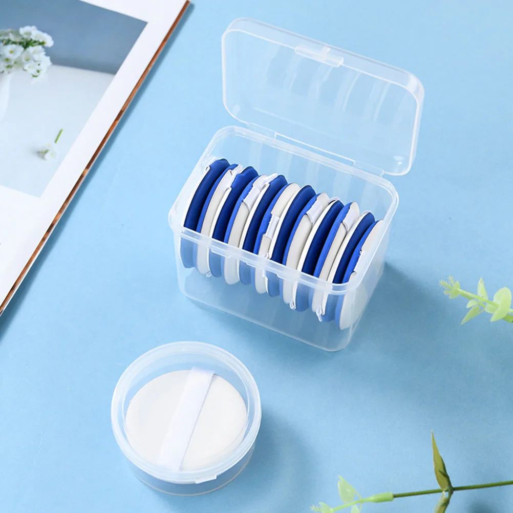 

8 Pcs Powder Puff Holder Makeup Sponge Case Travel Family Desktop Storage Box Clean Hygienic Premium Material Safe Container