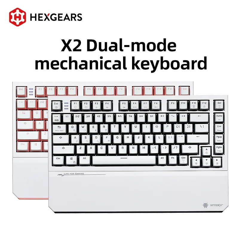 

Hexgears X2 82 tasti tastiera gioco multimediale Officeicergb retroilluminato PBT Gaming tastiera meccanica USB 2.4g cablata/wir