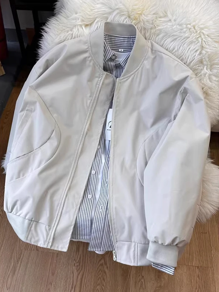 

Cleanfit MA Pilot Jaet, мужская весенне-осенняя высококачественная верхняя одежда для американского бейсбола, свободная посадка, ветрозащитная застежка-молния