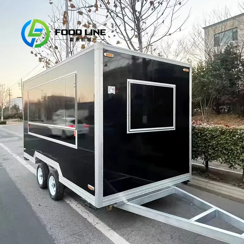 Concession Food Trailer, Custom Cut‑Outs For Cooking Appliances Optimized Workflow Concession Trailer For Burrito Tacos Sale