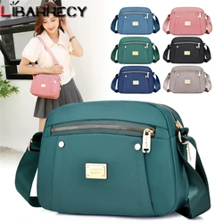 Fashion Casual Solid Colour Women Shoulder Bags High Quality Waterproof Nylon Handbag Large Capacity Female Messenger Bag Bolsos