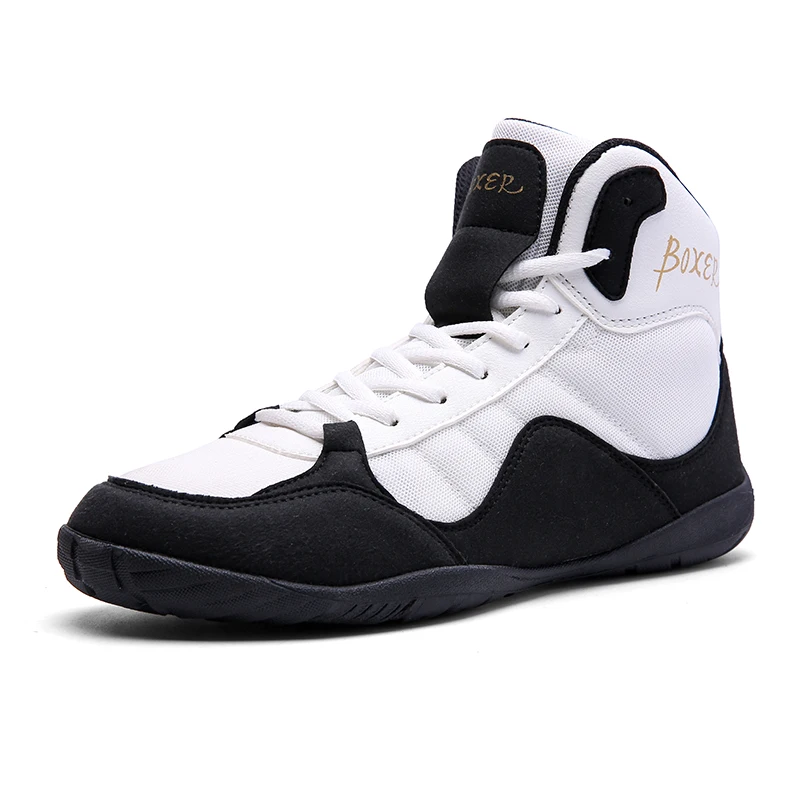 Big Size Professional Wrestling Shoes for Men Lightweight Outdoor Training Sneakers Black Man Professional Boxing Shoes