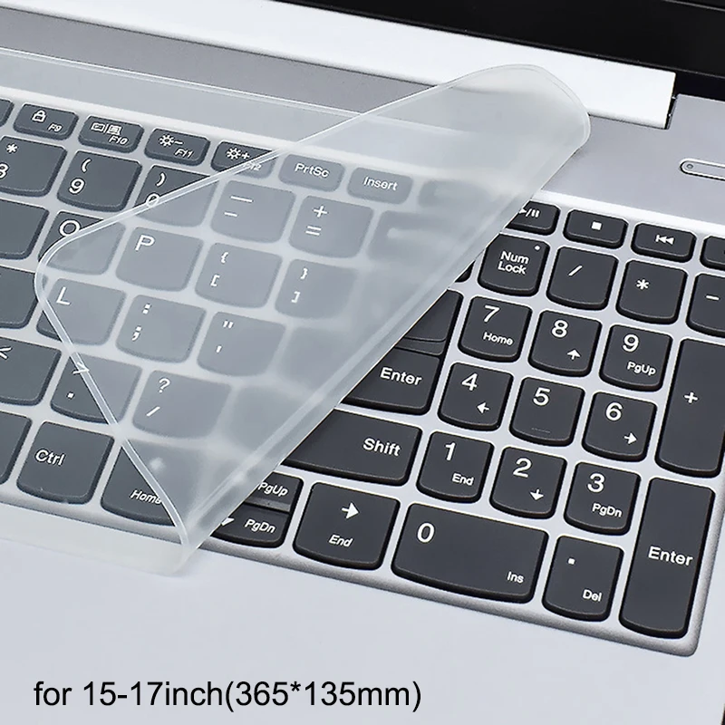 Tampa protetora impermeável e anti-dustproof do silicone para o teclado do portátil, 13-17 polegadas, 1pc