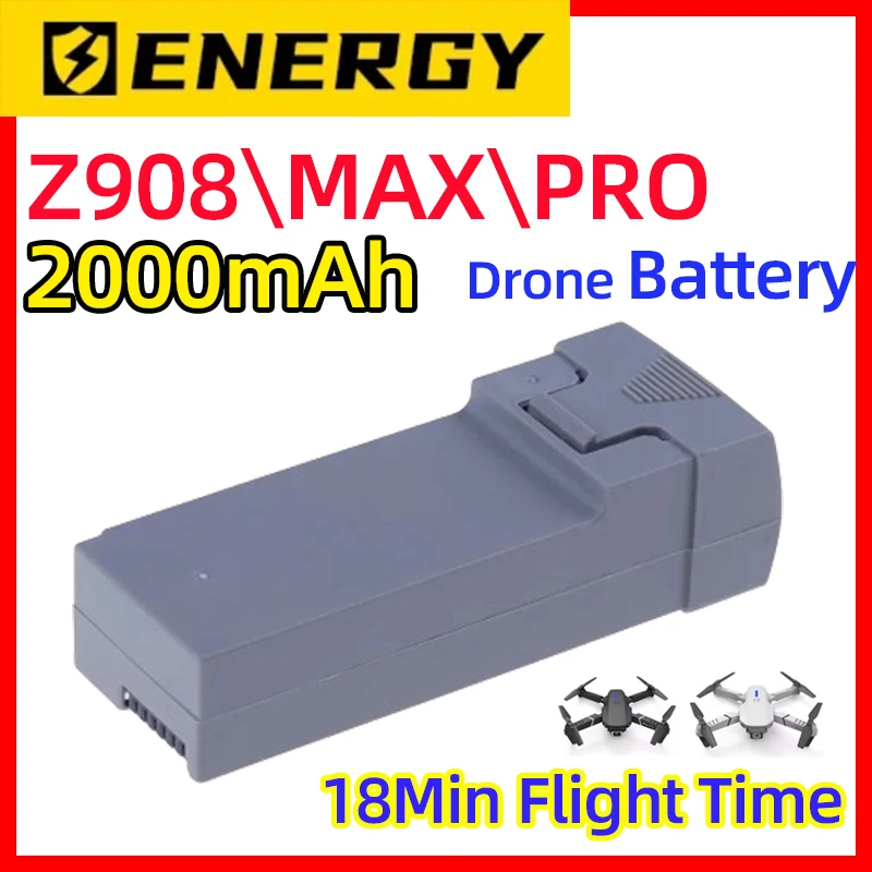 Z908\\MAX\\PRO 2,000mAh Drone RC Official Battery Free Shipping Accessory For Z908/Z908Pro/Z908Max/KF610 3.7V Battery