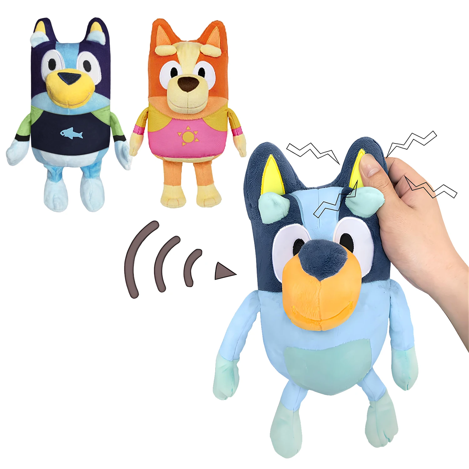 

30CM Bluey Bingo Plush Toys Anime Cartoon Vocalizable And Music Stuffed Toys Plush Dolls Birthday Gift For Children