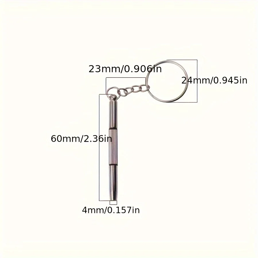 مفكين نظارات فولاذية، مفكات نظارات، مجموعة أدوات إصلاح الساعة مع حلقة مفاتيح، أدوات يدوية محمولة، براغي دقيقة #4