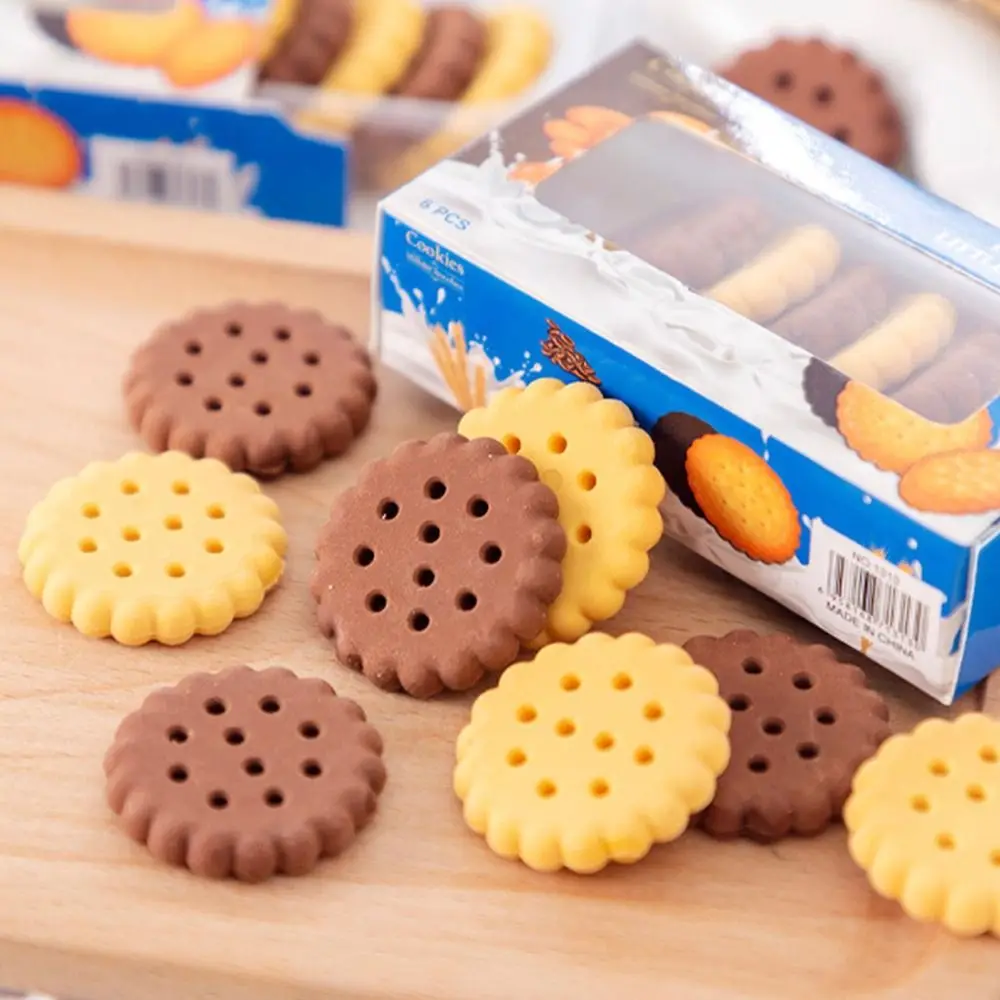 Less Rubber Debris Biscuit Pencil Eraser Good Flexibility Easy To Rub Cookie Pencil Eraser Handwriting Writing Drawing