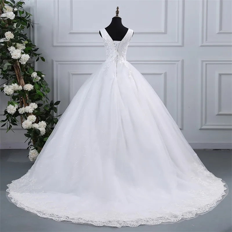 Ruiente-Vestidos De Novia elegantes con cuello en V, Vestidos De Novia a medida, Vestidos De boda De flores dulces, Color personalizado, verano, nuevo, 2024