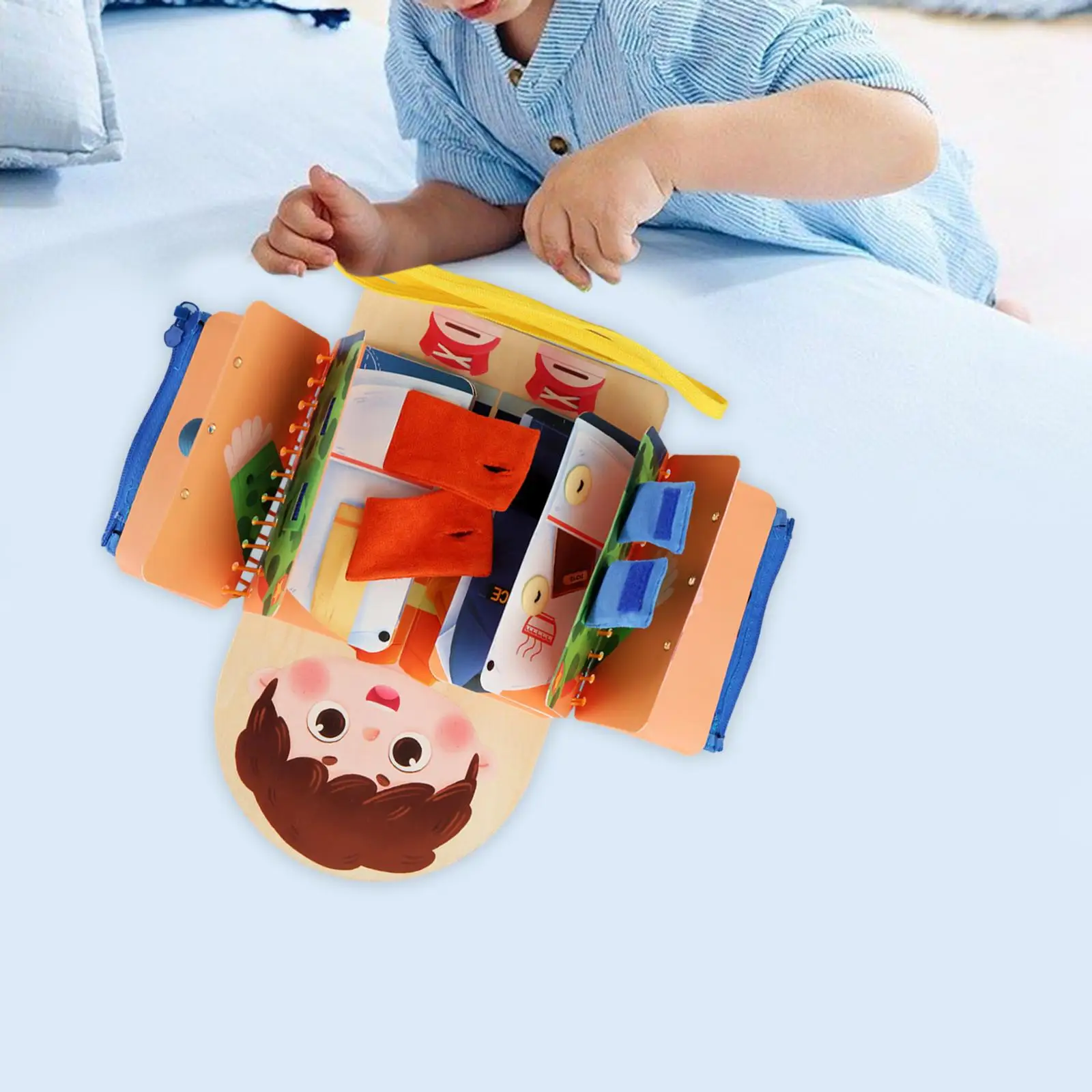 Kids Busy Board, giocattolo Montessori Learning Activity Toy Busy Board, Basic Skills Activity Board, giocattolo da viaggio per ragazzi