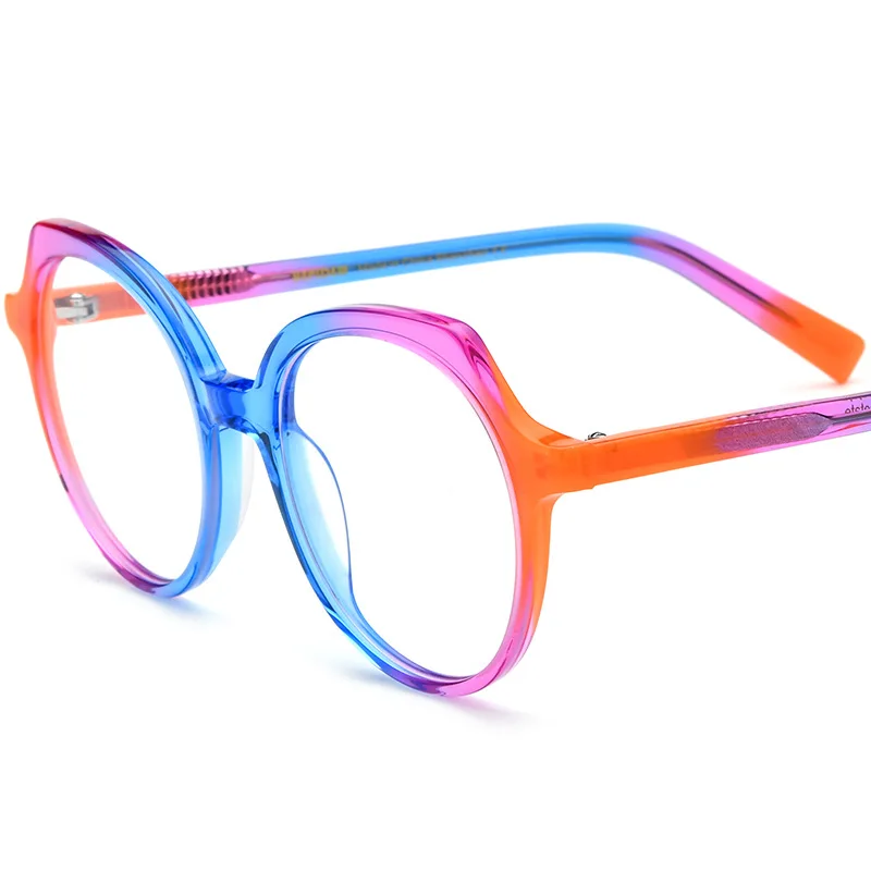 

Cat-eye acetate glasses frame, same style for men and women, can be equipped with myopia anti-blue light glasses frame