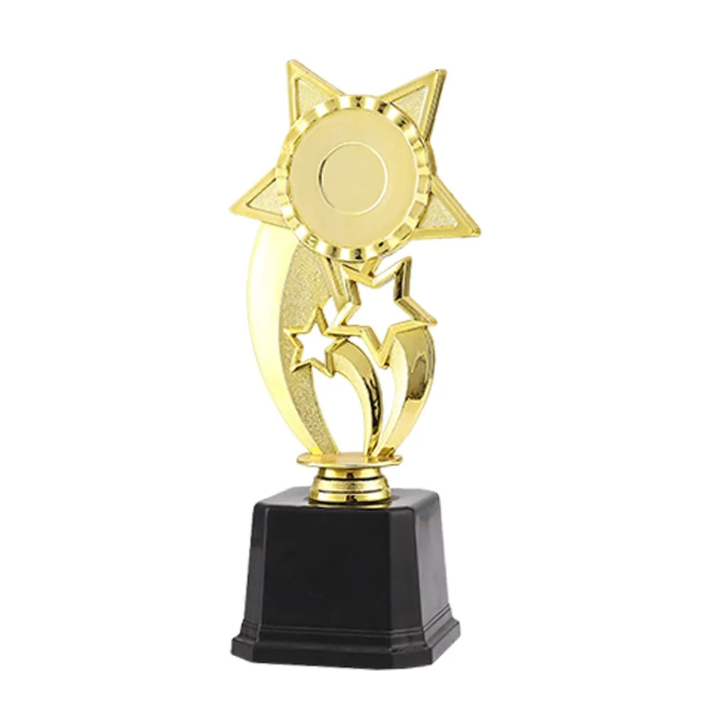 

Gold Award 22/25/28/30.5 CM Award Cup Plastic Material Golden Color Prize Cup Star Design First Place Trophy Achievement Award