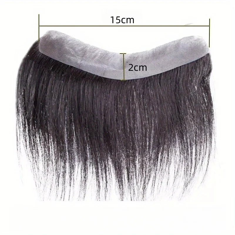 Мужские человеческие волосы с V-образной петлей, невидимая фронтальная тонкая светло-бежевая бахрома для восхождения линии роста волос - прямые волосы, деловой стиль