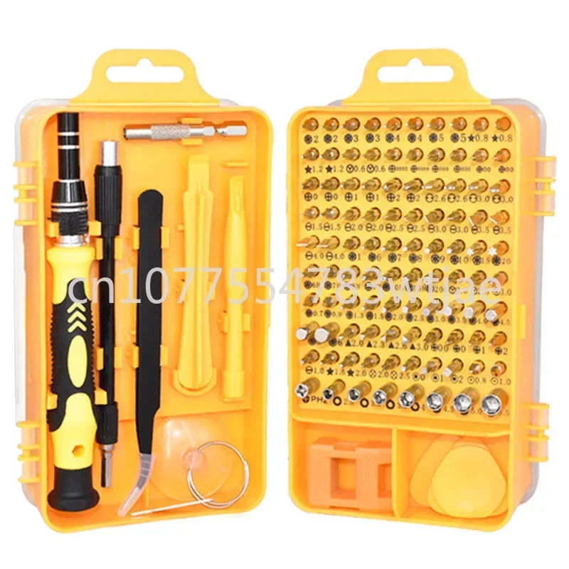 Multi functional screwdriver set 115 in 1, complete set of tools for repairing and disassembling mobile phones and laptops