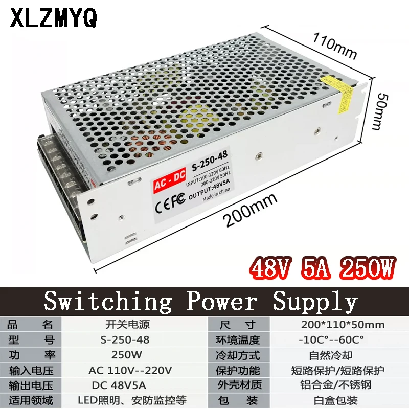 Switching power supply AC 220V to DC 5V 12V 15V 24V 48V Light Transformer 1A 3A 5A 7A 10A 20A 25A 30A 50A SMPS For Led Strip