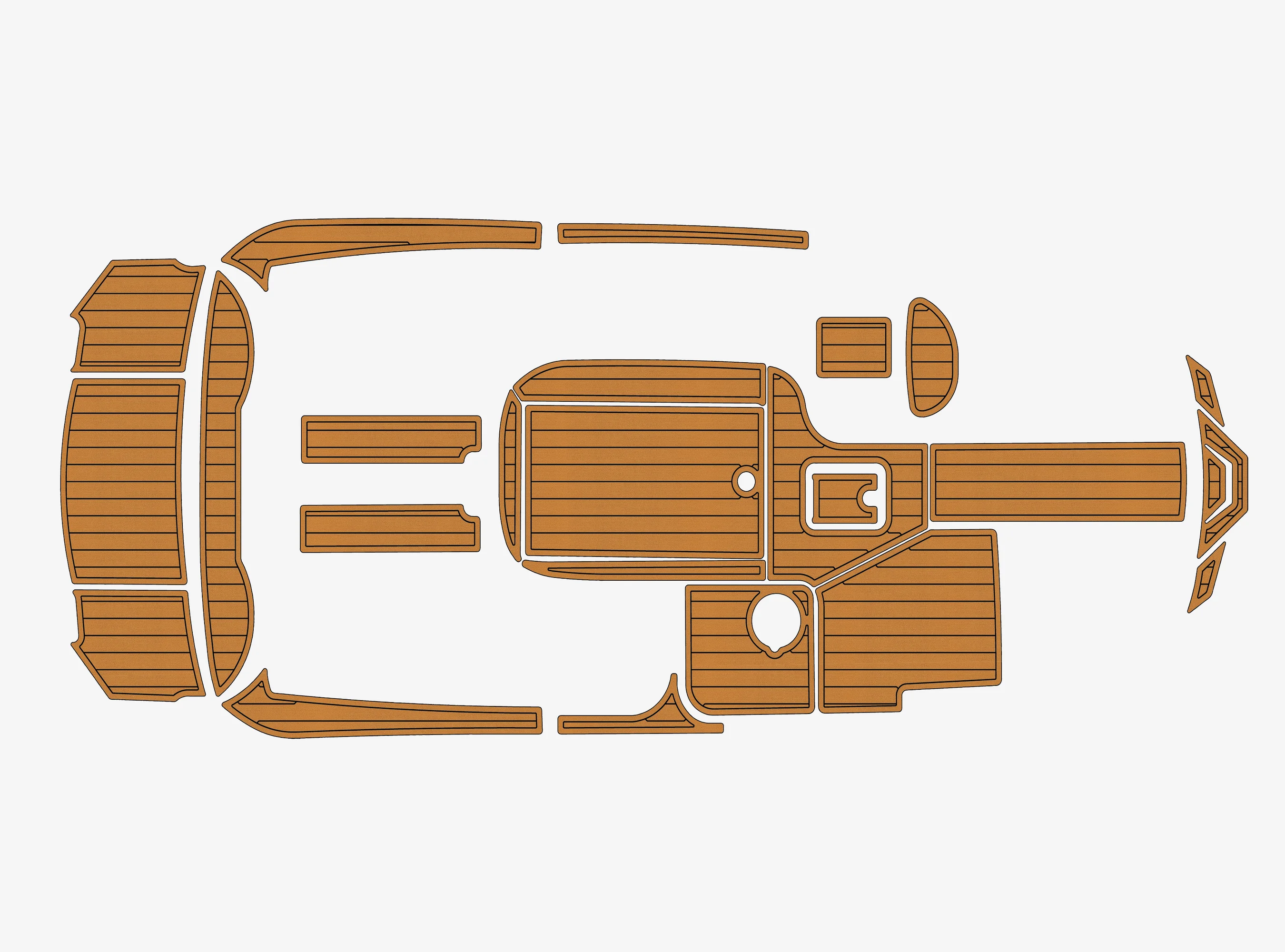 

Non-Slip EVA Faux Teak Marine Mat Self-Adhesive 6mm Yacht Cockpit Pad for 2019 MB Sports F22 Tomcat Boat Decking Easy Install