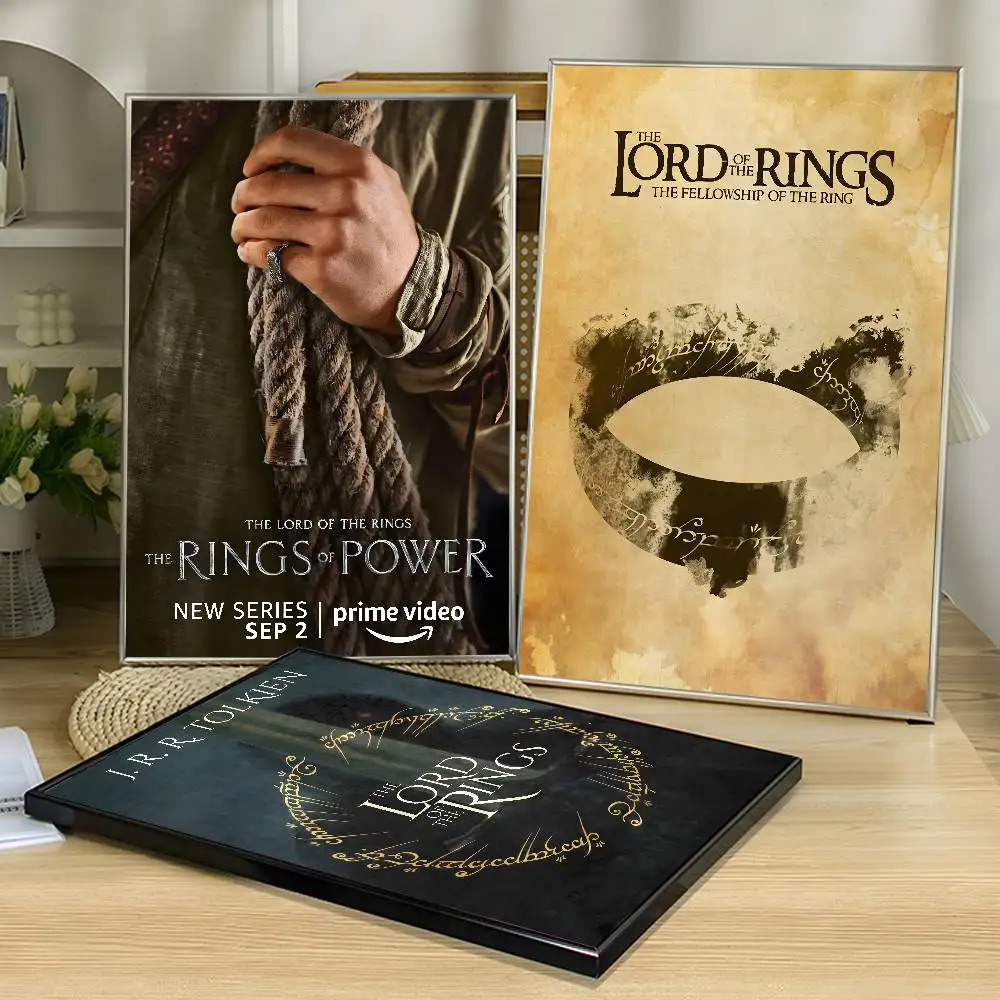 Retro Classic Movie T-The L-Lords Of The R-Rings Poster Waterproof Wall Art Sticker For Bar Room Decor High Quality Print Gift