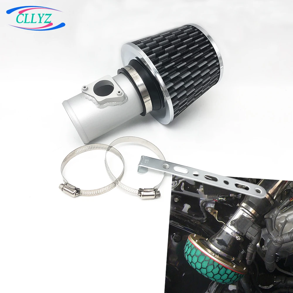 CLLYZ High Quality Cold Air Intake Filter Silver Aluminum Tube Kit For Toyota Mazda Lexus