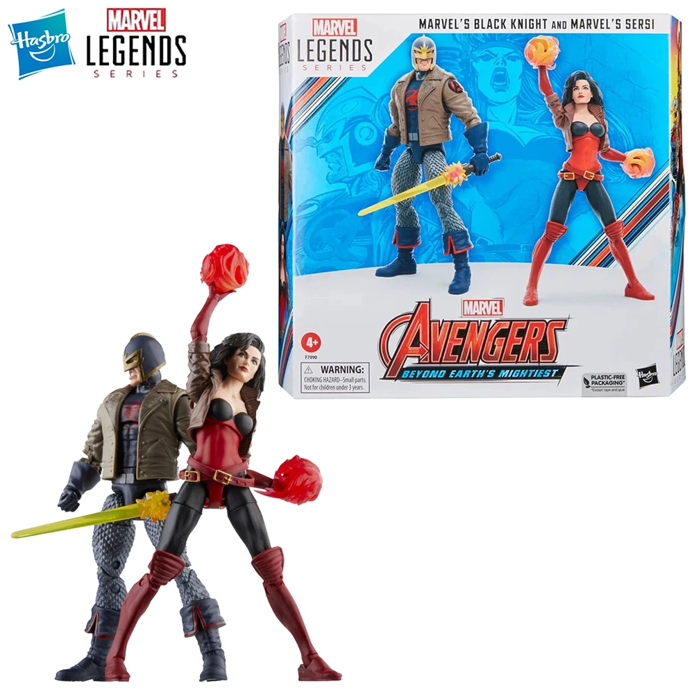 

[In-Stock] Hasbro Marvel Legends Series Black Knight & Sersi (Avengers 60th Anniversary) 15cm 2-Pack-Set Anime Figure Model Toys
