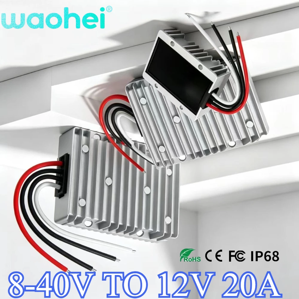 8-40V to 13.8V 12V 30A 25A 20A 10A 6A 3A DC-DC Power Converter Voltage Stabilizer for Regulator Buck Boost Cars Solar RoHS CE