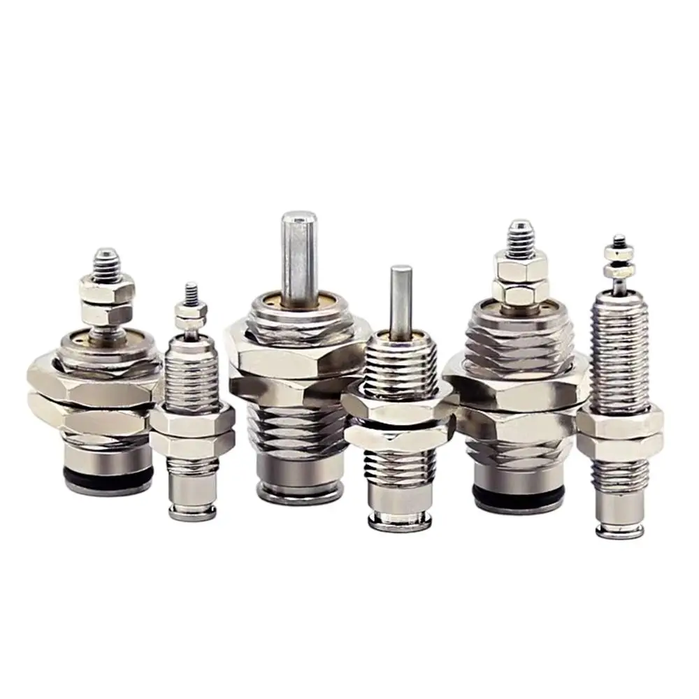1Pcs Bore 6/10/15mm CJPB Pneumatic Cylinder SMC Type Stroke 5-20mm Mini Air Cylinder Single Acting Silver Tone