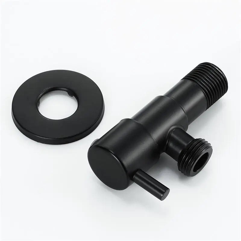 ABKS-4X Black Angle Valve 304 Stainless Steel Water Stop Valve Leak-Proof Water Cold And Hot General Bathroom Accessories