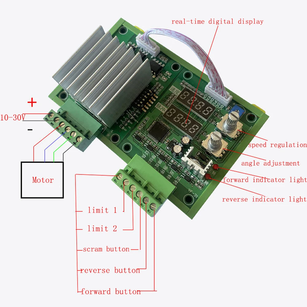 Programmable PLC Limit Angle Pulse Speed Drive Module 42 57 Stepper Motor Drive Control Board Forward and Reverse Controller