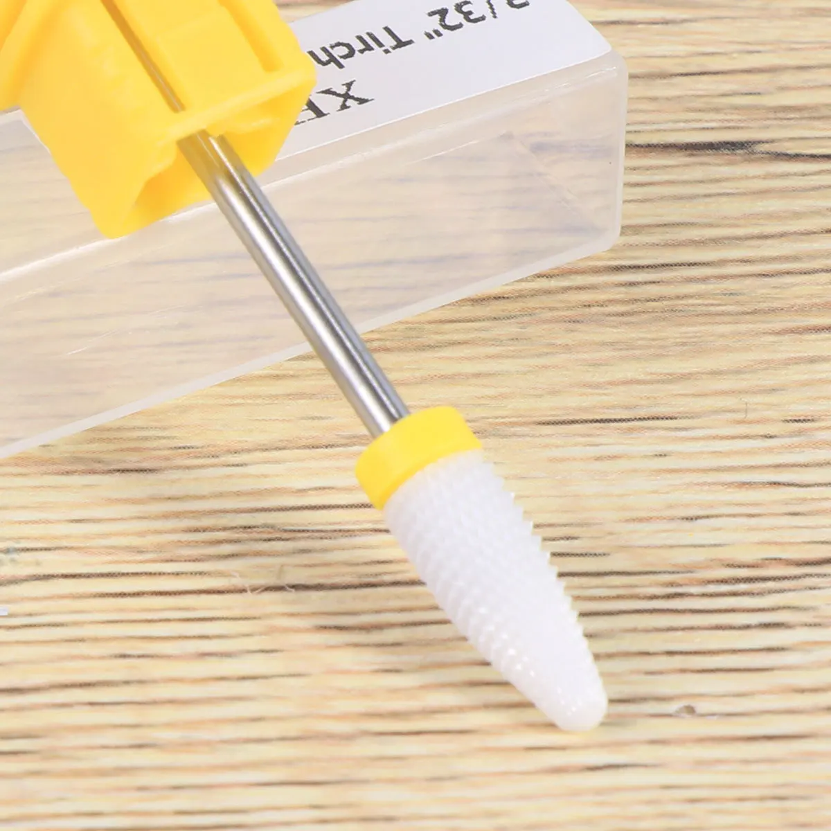 

Ceramic Nail Drill Bits Maize Head Shaped Xf Yellow Manicure Tool Polish Reshape Nails Remove Dead Skin Portable