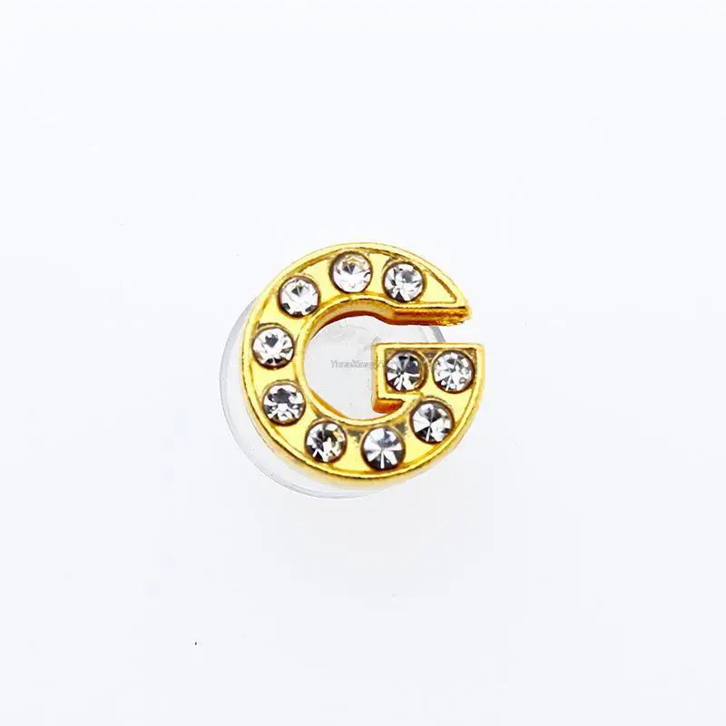 1 Stuks Gouden Letters Metalen Schoen Charmes Kristal Diamant Legering Bedels Schoenen Accessoires Gesp Hoge Kwaliteit Schoenen Decoratie