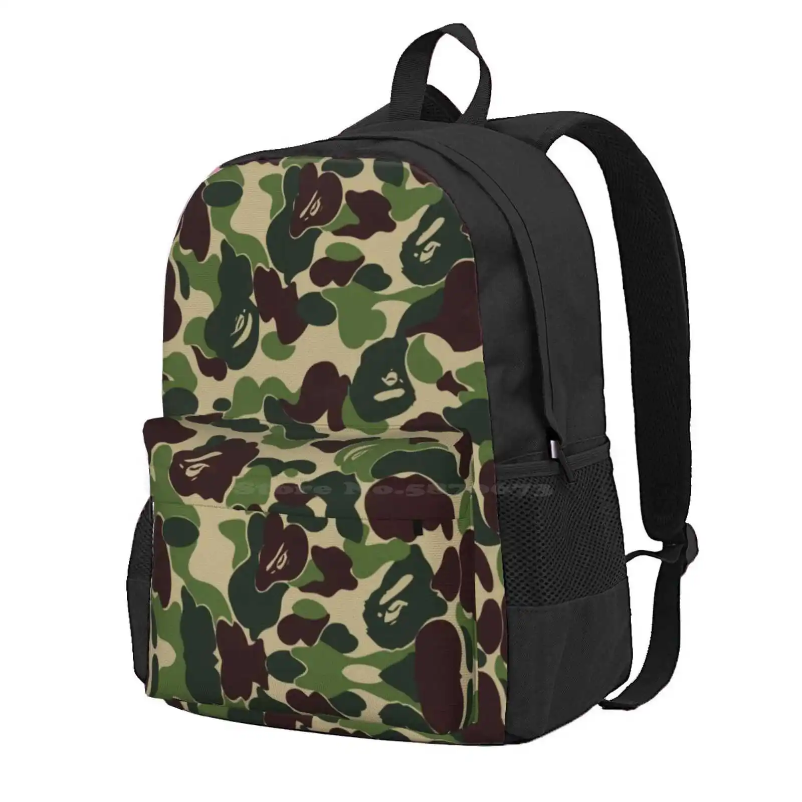 Monkey Camo (Regular Camo) Hot Sale Schoolbag Backpack Fashion Bags Bathing Pager Tokyo Japanese Street Wear Hype Beast Hiphop