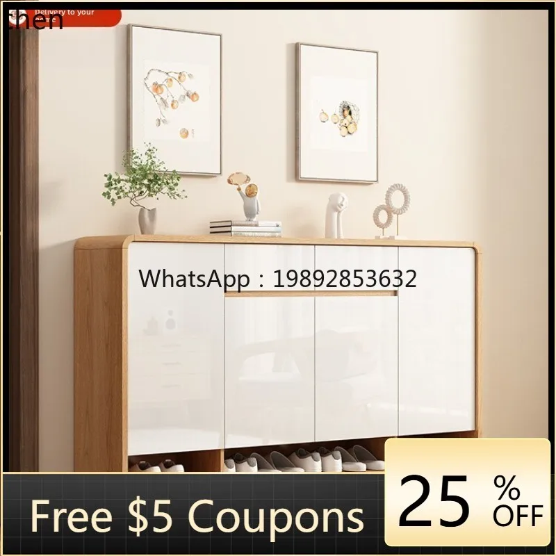 LYY  shoe cabinet household door integrated against the wall to enter the door, the new popular large-capacity shoe rack