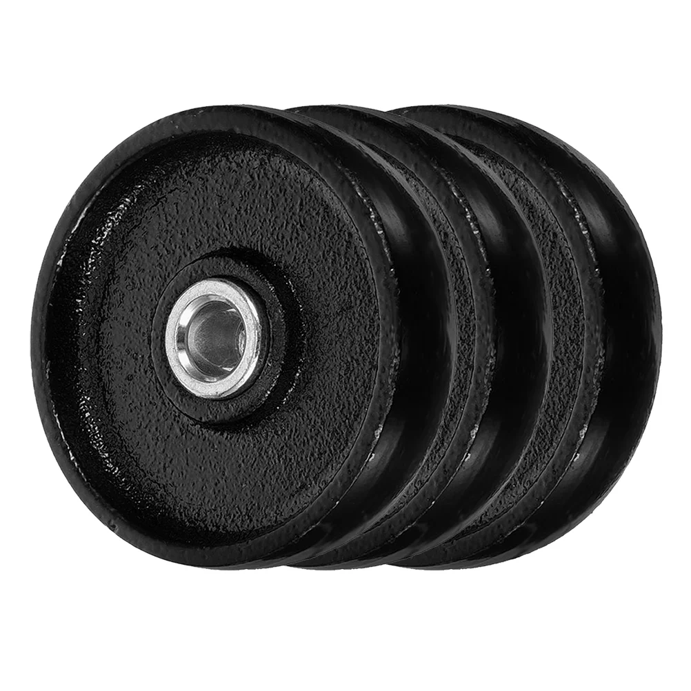 

3 Pcs Cars Jack Wheel Hydraulic Trailer Utility Accessories Black Roller Repair Parts
