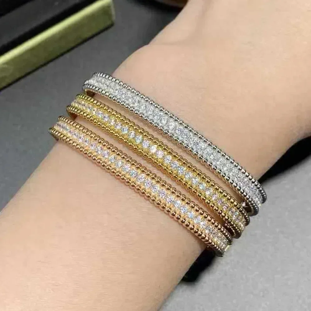 

2025 New 925 silver and diamond kaleidoscope women's bracelet is a fashionable and exquisite wedding jewelry and party gift