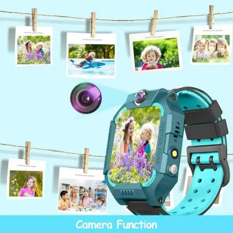 ﻿   Smartwatch voor kinderen SOS-telefoonhorloge Smartwatch-camera met simkaart Waterdicht kindercadeau voor IOS Android