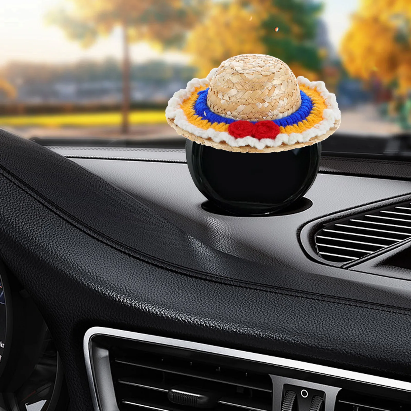 

WEKADRIN Car Robot Hat Small Straw Cotton Diaper Keychain Indoor Decorative Charm Roof Accessory Auto Cloth Interior